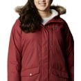 thumbnail image 2 of Columbia Women's Suttle Mountain Hooded Faux Fur Trim Long Jacket Red Size 2X, 2 of 3