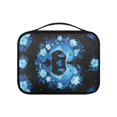 thumbnail image 6 of FKELYI Blue Floral Dolphin Print PU Letaher Bible Cover with Handle Bible Carrier Case Book Organzier Holder Church Bible Bag with Zipper Pocket for Prayer Study, 6 of 6