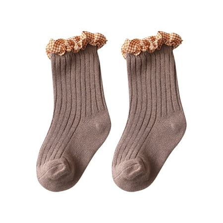 

Binpure Breathable Toddlers Knee-high Stockings Lace Mid-calf Length Socks