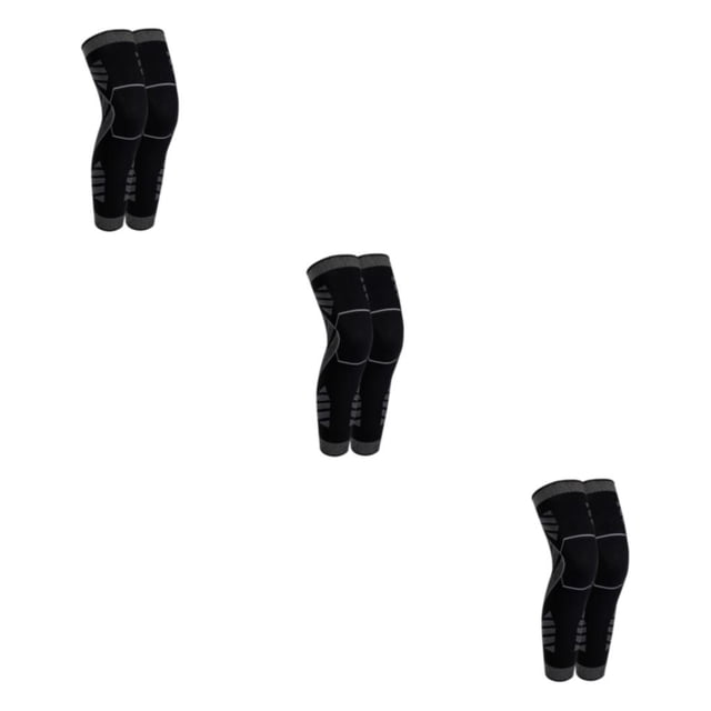 Dalazy Black Leg Protectors Lightweight And Durable Knee Pads For Sports Protection Made black L 3Set