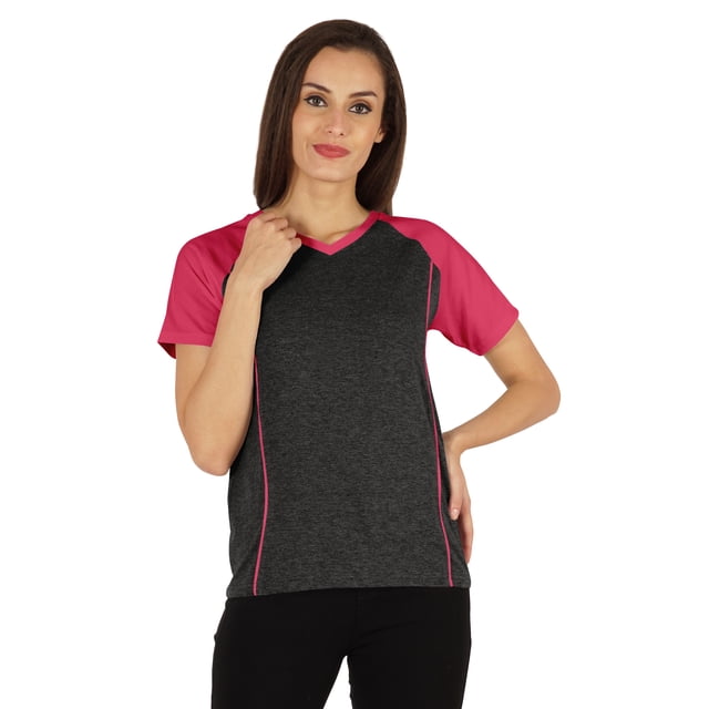 Inkmeso T-Shirt à Manches Courtes Uni pour Femmes Sportif Décontracté Basique
