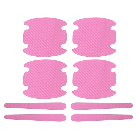 Unique Bargains Universal 80x88mm Car Door Cup Protector Sticker Anti-Scratches Auto Door Handle Protective Film 1 Set Pink