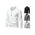 thumbnail image 6 of KelaJuan Men's Fall Knit Pullover, Button Down Long Sleeve High Neck Casual Fitted Tops Sweatshirt, 6 of 6