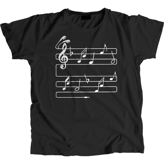 Mighty Circus Sheet Music Violin T-Shirt 100% Cotton Premium Tee NEW - Black, Small