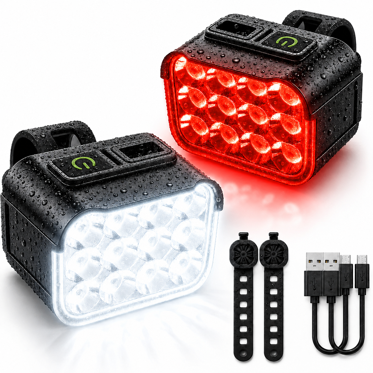 NIUTA Bike Light Set Front and Rear USB-C photo 1