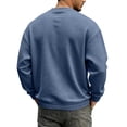 thumbnail image 5 of 2026 Men's Halloween Sweatshirts Crew Neck Funny Cartoon Print Long Sleeve Shirts Comfy Relax Fit Fall Holiday Party Top Navy 3XL, 5 of 5