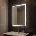 thumbnail image 3 of Topcobe Enhanced Black-framed LED Bathroom Mirror with 32" x 24" Rectangle Size, Modern Design for Comfortable Shaving & Grooming Experience, 3 of 12