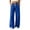Blue #264, variant on Women's Wide Leg Pants High Waisted Drawstring Elastic Waist Solid Color Loose Palazzo Lounge Pants with Pockets