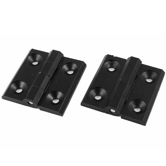 Uxcell 2 x Black 2.4" Length Foldable Cupboard Closet Door Hinges Hardware