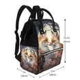 thumbnail image 2 of Daiia Romantic Flower Fox Large Capacity Baby Bag Waterproof Stylish Diaper Bag Mummy Backpack Adjustable Straps Diaper BagBaby Essentials Bag, 2 of 6