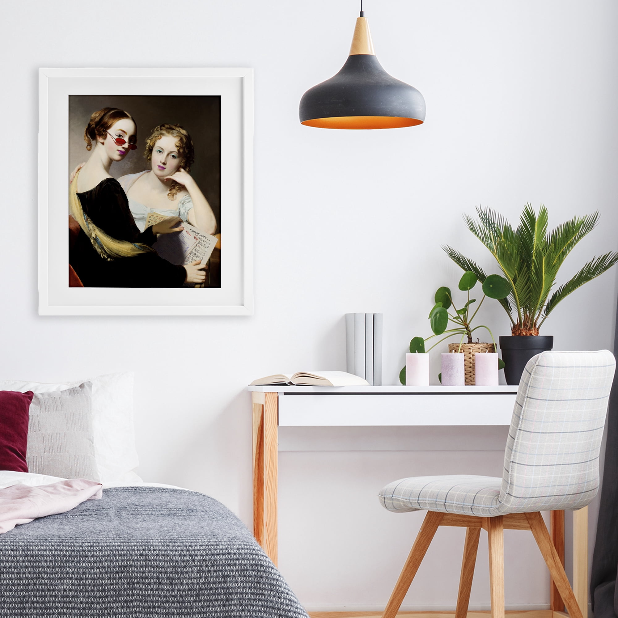 Stupell Industries Vintage Ladies Ordering Takeout White Framed Print Under Glass, design by Wild Apple Portfolio