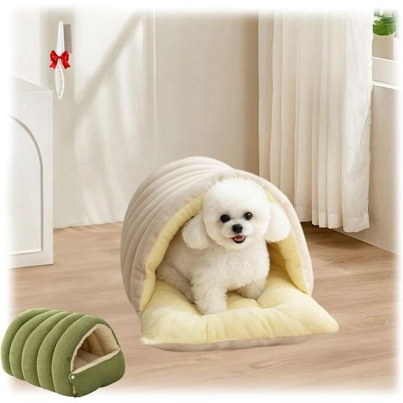 Cozy Monster Cat Bed, Soft and Warm Cats House Bed, Monster Cat Bed Tent with Removable Cushion, Cat Caves for Indoor Cats Covered, Calming Plush Anti-Anxiety Cuddler Beds