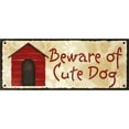 thumbnail image 3 of Studio, Sd Graphics 24x12 Black Modern Framed Museum Art Print Titled - Beware of Cute Dog, 3 of 5