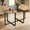 Wood + Black, variant on 59" Modern Oval MDF Dining Table with White Faux Marble & Wood Grain Tabletop and Black Metal Frame, for Kitchen, Dining Room