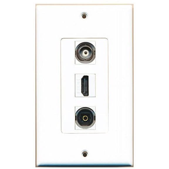RiteAV - 1 Port HDMI 1 Toslink 1 BNC Wall Plate Decorative