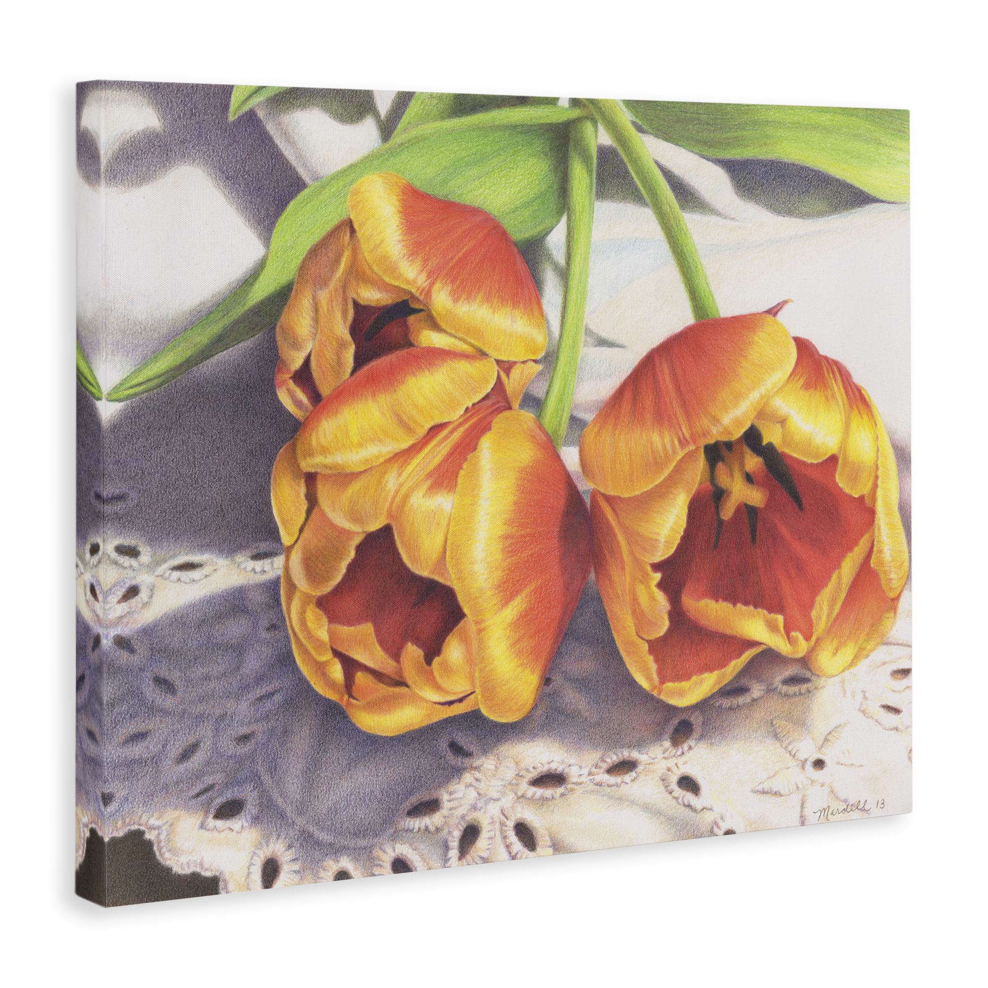 Stupell Industries Three Of A Kind Botanical & Floral Painting Gallery Wrapped Canvas Art Print Wall Art, 20 x 16
