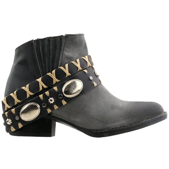 Circle G by Corral Womens Studded Round Toe Cowboy  Ankle Boots
