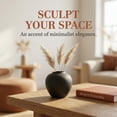thumbnail image 4 of Unique Bargains Modern Ceramic Home Decor Small Ribbed Bud Vase Black 4.3" x 4.3" x 4", 4 of 5