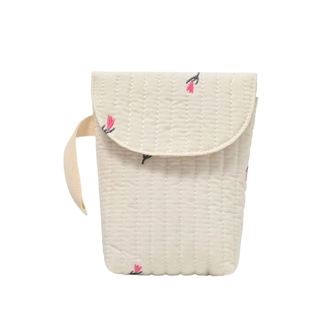 zhangmingg Cute Embroidered Stroller Storage Organizer Handbag with Soft Breathable for Portable Baby Gear Management