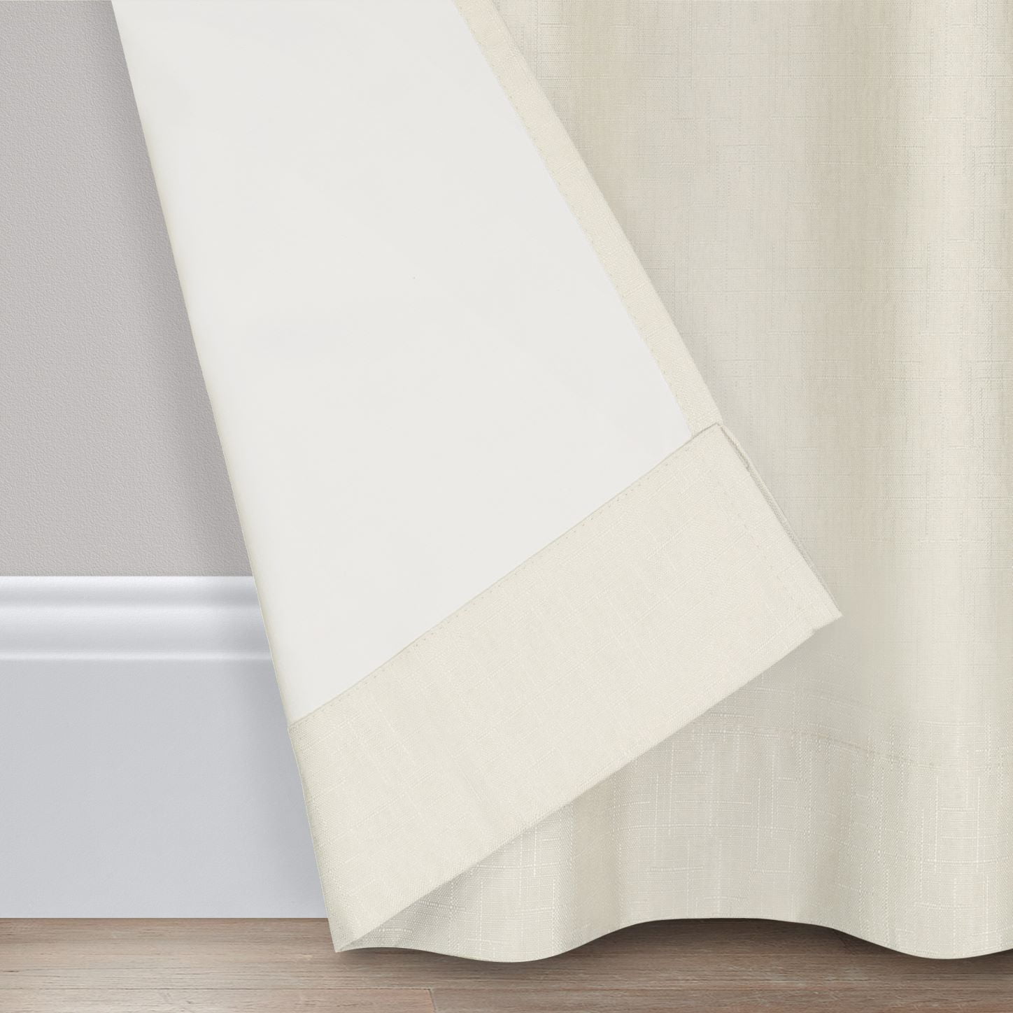 Eclipse Kendall Grommet Blackout Curtains, 54 In Long x 42 In Wide, Ivory