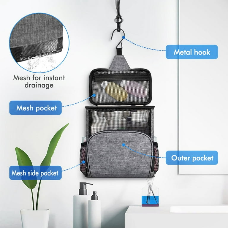 Shower Caddy Bag Portable Hanging Shower Tote Bags With Hook Travel  Toiletry Bag For Men And Women(a-1)