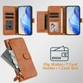 thumbnail image 4 of Decase Case for iPhone 14 Plus, Wallet Phone Case Leather Stand Cover with Shoulder Strap, Wireless Charging,Brown, 4 of 9