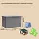 thumbnail image 4 of Cesta de almacenamiento plegable resistente gris | Organizador de ropa extragrande de tela no tejida con asas reforzadas | Caja de mantas plegable de gran capacidad para armario, dormitorio, viajes, 4 of 9