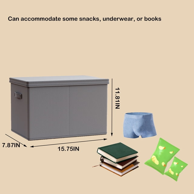 PRETXORVE Panier de Rangement Robuste Surdimensionné Rangement Pliable pour Couvertures Organisateur de Garde-Robe avec Poignée Durable Contenant de Rangement