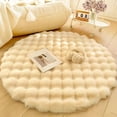 thumbnail image 3 of Alfombra gruesa de felpa Naiovety para sala de estar antideslizante Beige 80cm, 3 of 6