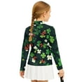 thumbnail image 2 of Psesaysky Green Leaves Ladybug Print Girls Sweatshirt Hoodie for Teen Girls Stand-up Collar Sweatshirt Quarter Zip Pullover Fleece Sizes 6-7 Y Clothing, 2 of 6