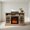 Natural, variant on Topcobe 48" Electric Fireplace TV Stand with Cabinets for TVs Up to 55", Corner Cabinet, TV Furniture for Living Room, White