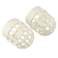 thumbnail image 2 of 2 Pcs Capuchon Respirant Filtre Tuyau Garde Conduit d'Air Grille Évent Couvercle Capuche Blanc PVC, 2 of 12