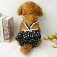 thumbnail image 3 of Mosey Cozy Dog Pajama Suit Polka Dot Print   Pet Clothing   Adjustable, 3 of 7
