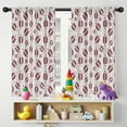 thumbnail image 5 of Blackout Kids Curtains,Brown Footballs with Stars Pattern Childrens Insulated Curtains Set Of 2,Bedroom Essentials,Toddler Room Decor 42"x54", 5 of 5