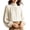 02# Beige, variant on Chiffon Oversized Tops for Women Polka Dot Blouse High Neck Top with Puff Sleeves Flowy Casual Summer Tunic Blouson Style S-L