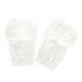 thumbnail image 2 of Dyfzdhu Women Knitted Wool Fingerless Gloves Faux Wool Half Finger Short Warm Gloves White, 2 of 4