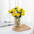 thumbnail image 5 of Artificial Roses with Stems Yellow Roses Valentine's Artificial Flowers Decorations for Mothers Day Bridal Bouquet Wedding Party Home Decor-12PCS, 5 of 7