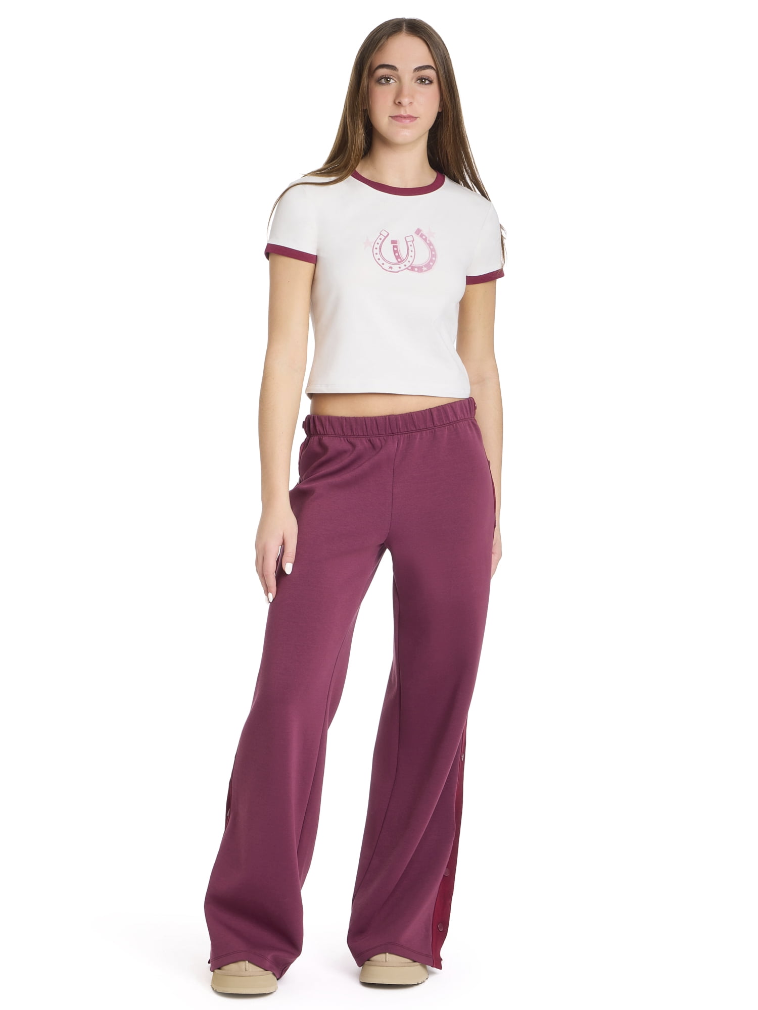 Mills by Millie Bobby Brown Women's Graphic Ringer T-Shirt, Sizes XXS-4X