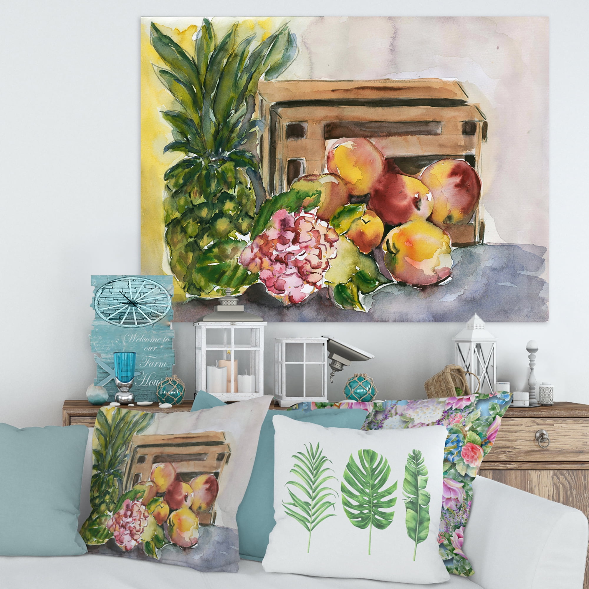 Historic Fruits V 32 in x 24 in Painting Canvas Art Print, by Designart