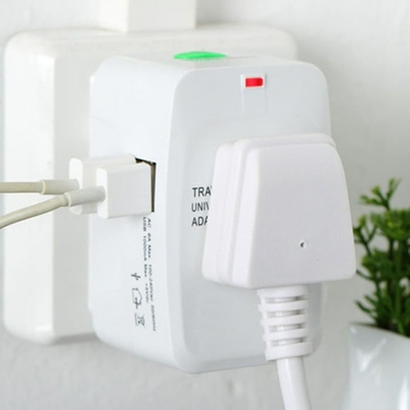 Universal Adapter Dual USB Power Charger Converter International Travel Electric Plug Travel Electric Plug Portable All in One Converting Socket