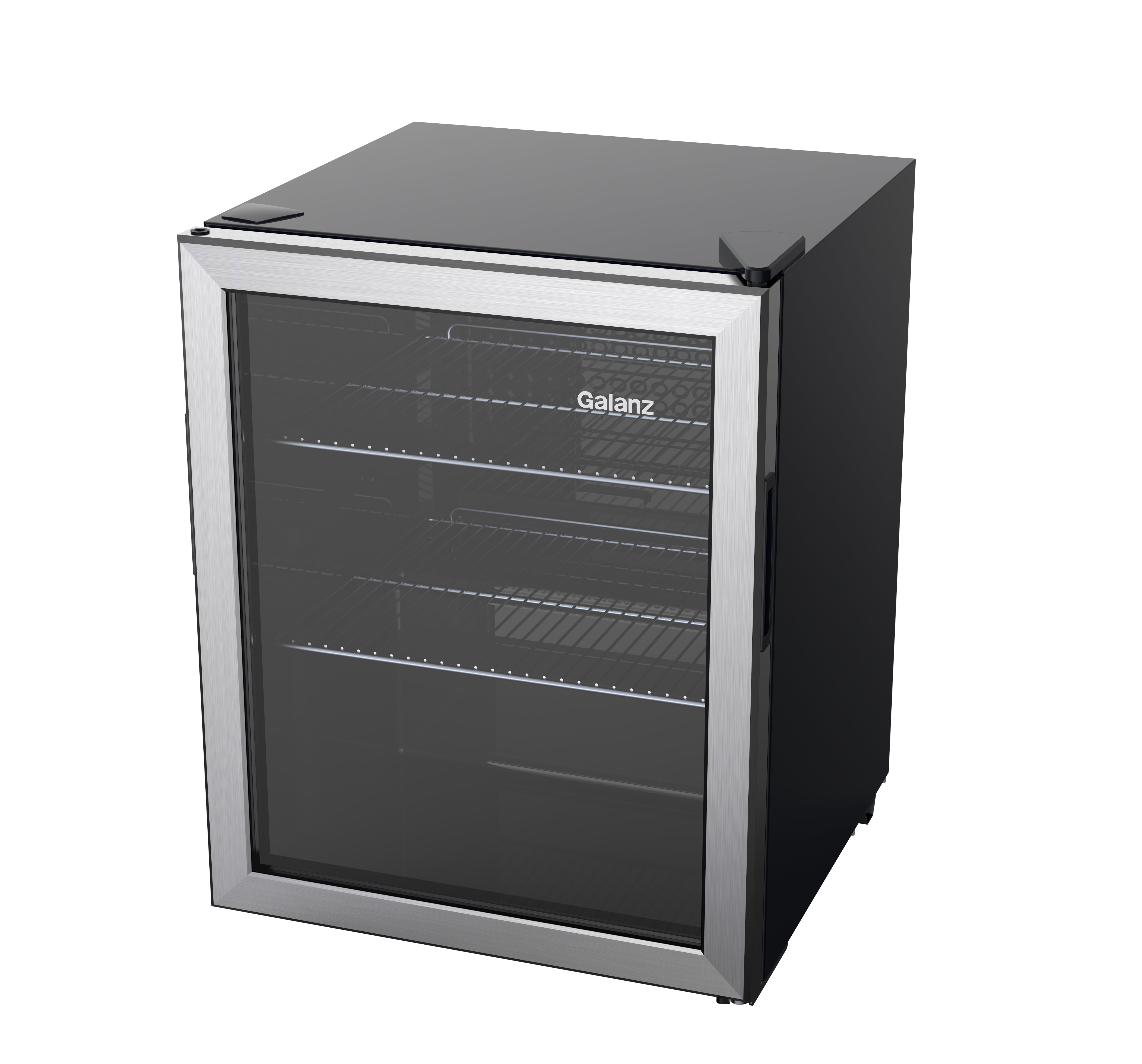 Galanz 85 Can Beverage Cooler, Glass Door Beverage Refrigerator