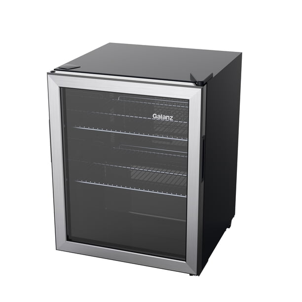 Galanz 85 Can Beverage Cooler, Glass Door Beverage Refrigerator