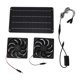 thumbnail image 1 of 20W Solar Powered Dual Fan 12V Efficient Energy Saving Solar Panel Fan Kit with Switch for RV Greenhouse Pet Home, 1 of 5