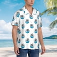 thumbnail image 5 of Balery Turtle Print Men's Hawaiian Shirts Short Sleeve Beach Shirt Relaxed Fit Vacation Button Down Shirts-, 5 of 9