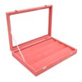 thumbnail image 5 of Vitrina de alfiler rosa, vitrina grande y elegante de madera maciza a prueba de polvo con ventana de vidrio para insignia de joyería, color rosa, 5 of 5