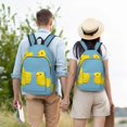 thumbnail image 4 of Lukts Cute Ducky for Sustainable Casual Backpack, Water-Resistant Polyester Canvas Daypack with Laptop Sleeve, Smooth Zipper, Lightweight & Durable Travel Bag-Small, 4 of 5