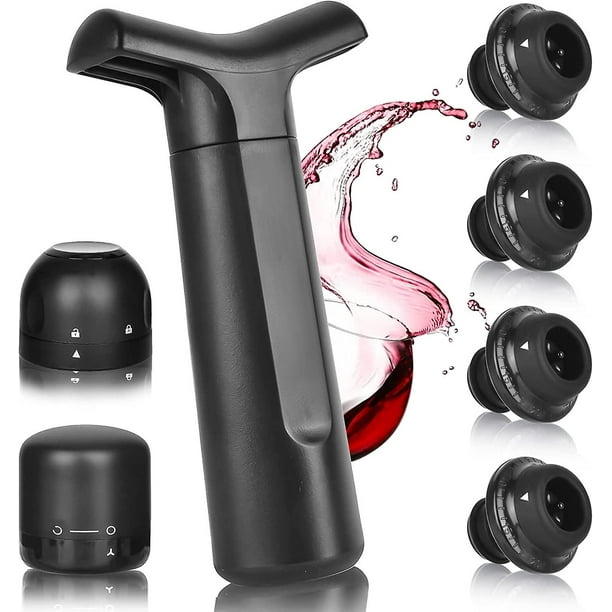 7piece Wine Vacuum Pump And Stopper, Vacuum Seal Wine Stopper, Rubber