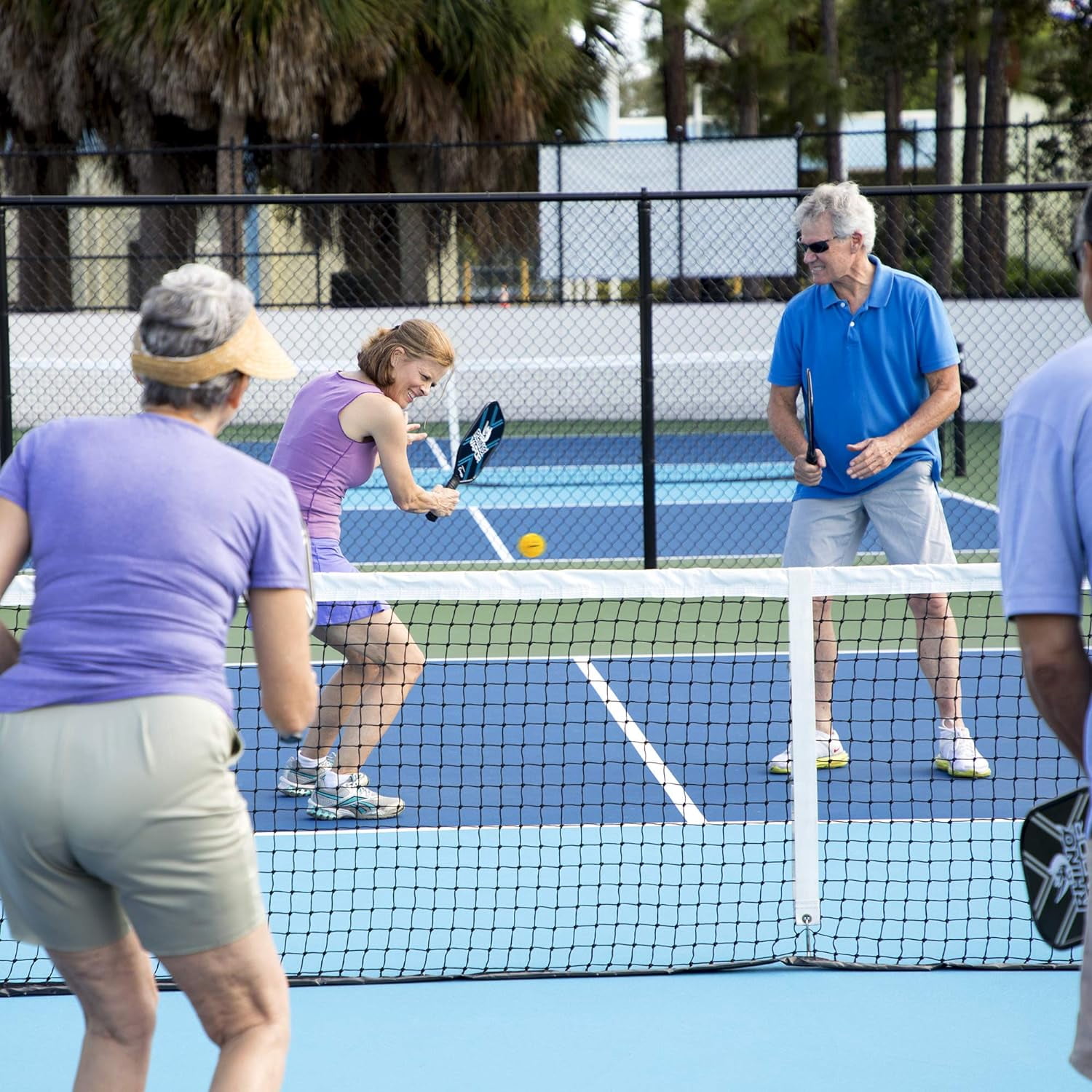 Champion Sports Outdoor Pickleball Balls - Official Size Outdoor Pickleballs - Yellow Pickleball Ball Set for Outdoor Courts - 6 Pack