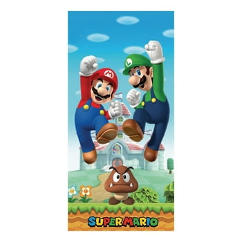 Super Mario "Play for Leaps" Beach Towel