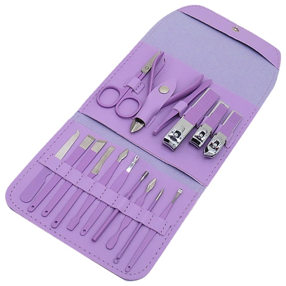 Manicure Set 16Pcs Nail Clippers Set Manicure Kit, Professional Stainless Steel Pedicure Kit with Luxurious Travel Leather Case, Nail Clippers for Women Men, for Home, Travel